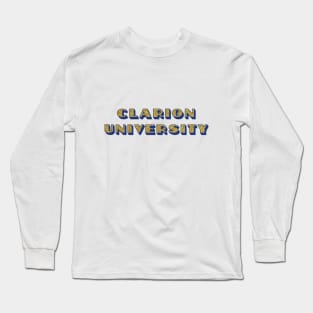 clarionu glitter lettering Long Sleeve T-Shirt